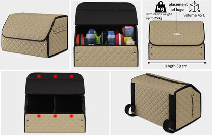 Premium Car Trunk Organizer with Magnetic Fixation System