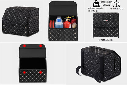 Premium Car Trunk Organizer with Magnetic Fixation System