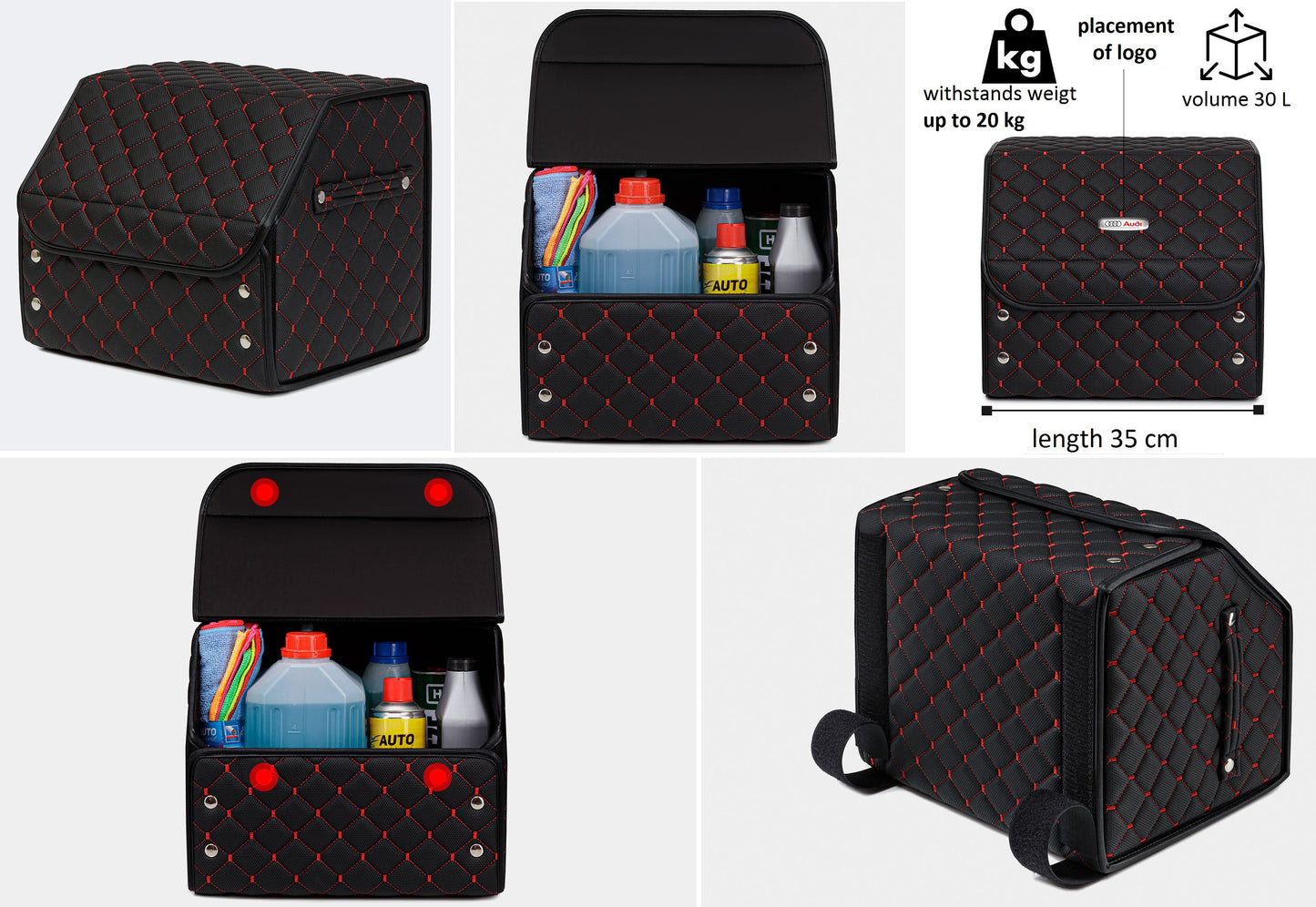 Premium Car Trunk Organizer with Magnetic Fixation System