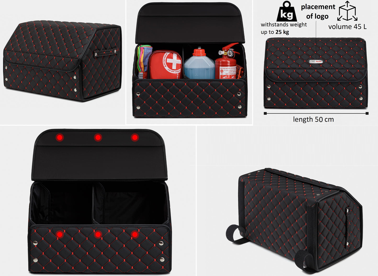 Premium Car Trunk Organizer with Magnetic Fixation System